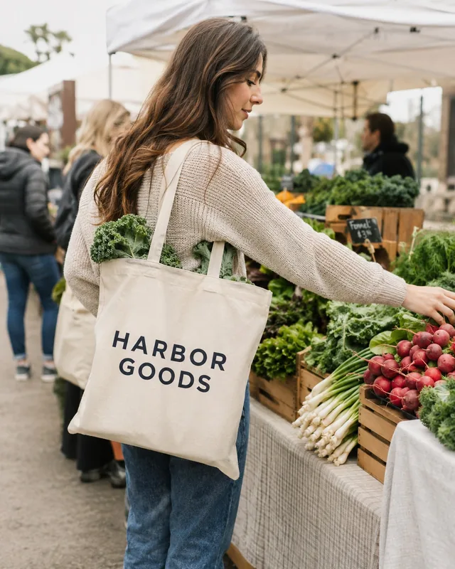 Harbor Goods tote bag lifestyle brand edit