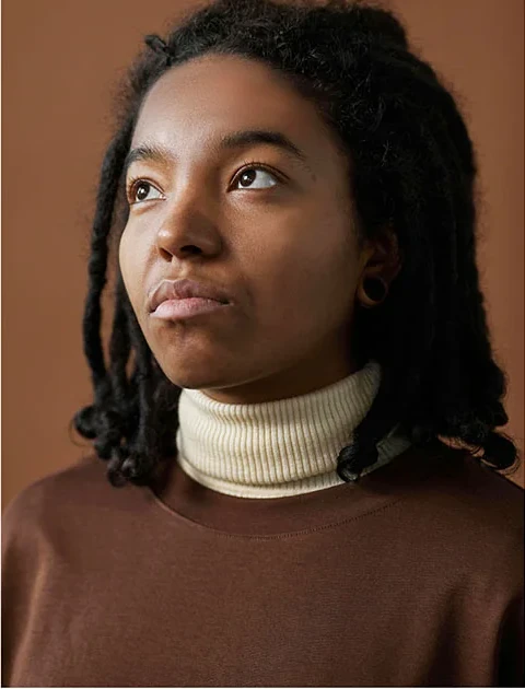 The same portrait after retouching