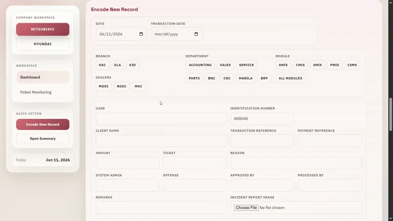 System Monitoring interface