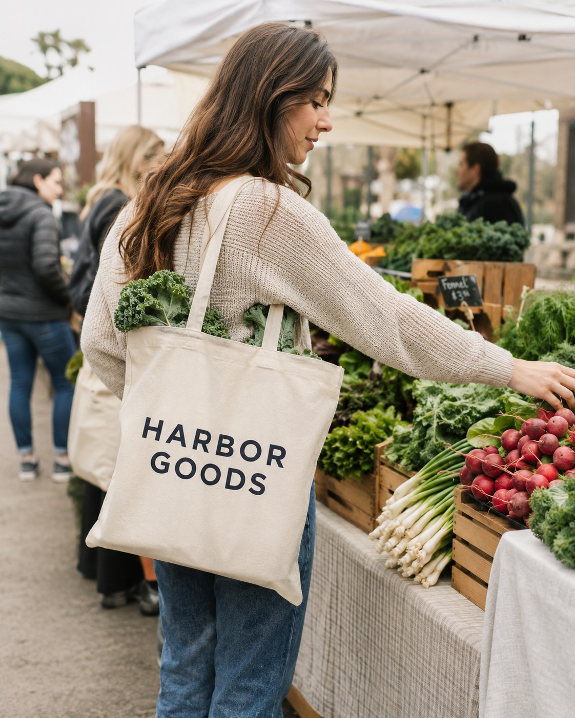 Harbor Goods tote bag lifestyle brand edit