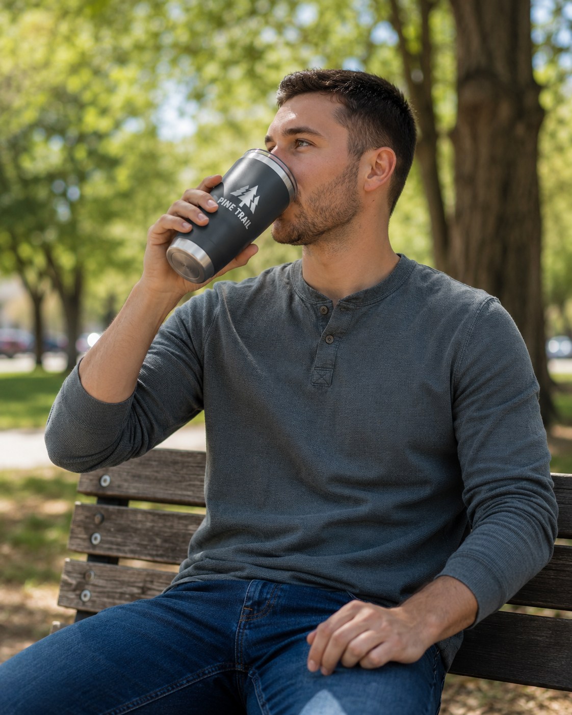 Pine Trail tumbler lifestyle brand edit